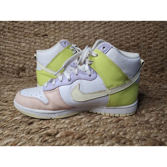 Nike Dunk High Women's Shoes Cashmere Lemon Twist White DD1869-108 Size 9 - Picture 8 of 11